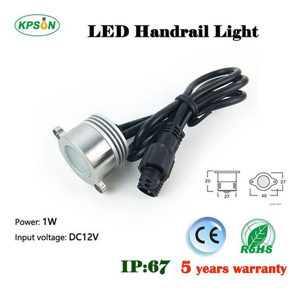 24PCS/lot DC12v 1w Epistar waterproof LED downlight ,LED spotlight IP67 95Lm 120angle factory direct sale CE and ROHS