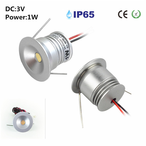 1W Mini Ceiling DownLights With Epistar Chip, 3V Cabinet Spot Light 25mm Cut Out, 60/120 Degree LED Lighting Spotlights 4pcs/lot