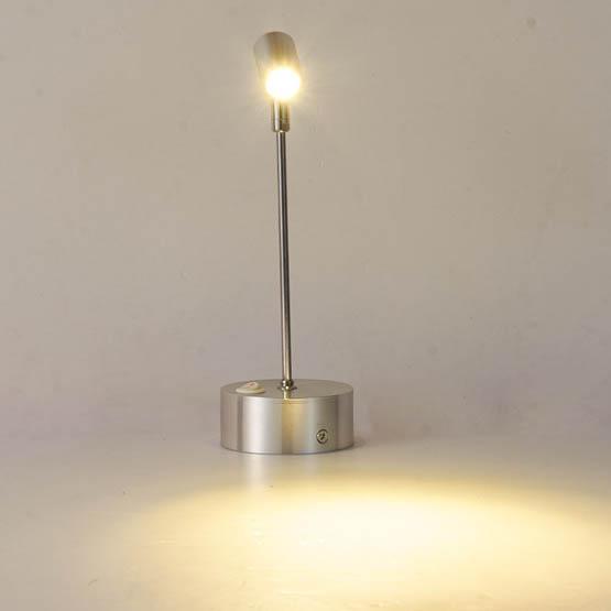 Quality Portable 3W LED Focus Spot Light With Rechargeable Lithium Battery 10H Each Charge Sliver Body