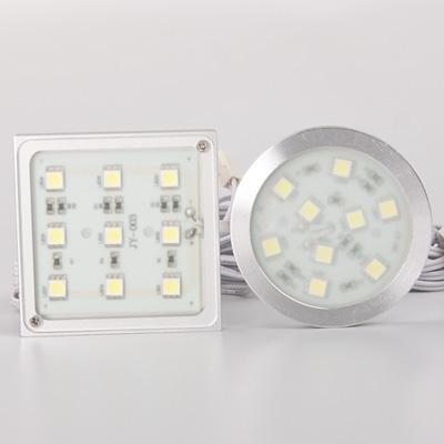 Free Shipment!LED Accent Light Slim Type Square 9leds SMD5050 1.8w 12VDC Aluminum Thin Down Lighting