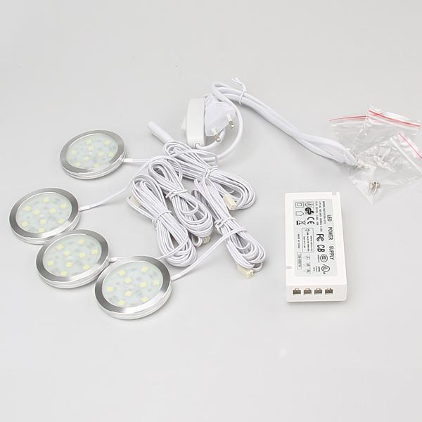 LED Round Slim Simple Style SMD5050 Cabinet Light 9led 12VDC Back Lighting Display With Power Driver