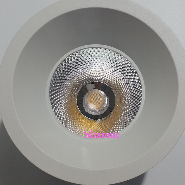 24 degree White color cob 40w recessed led downlight luminaire 4400lm 8 inches deep sank ac85-265v