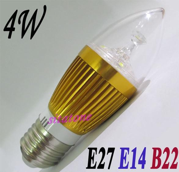 4W LED candle BULB, 2 year warranty 4*1w led lamp