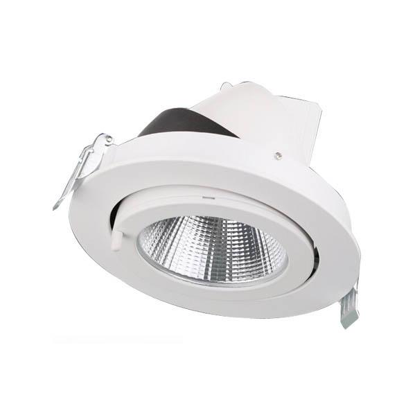 White color 30w recessed universal rotated led spot down light luminaire hole size 145mm