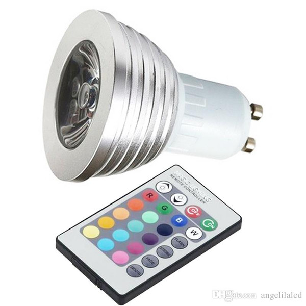RGB LED Bulb 16 Color Changing 3W LED RGB Spotlights E27 GU10 with 24 Key IR Remote Control Disco Lights