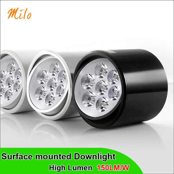 7W LED spotlight, High quality indoor lighting, surface mounted, 0-45 degrees angle adjustable, AC85-265V 50/60Hz