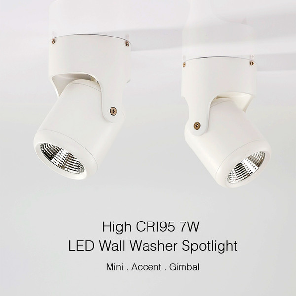 Allato Lighting Surface Mount LED Wall Washer Spotlight Indoor 7W CRI90+ 2700K 3000K 4000K 6000K Adjustable Accent Ceiling Bulb