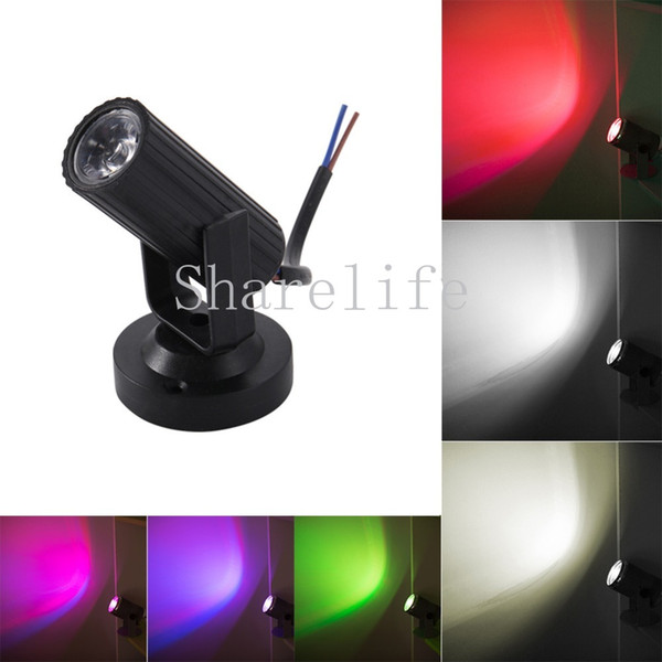Sharelife AC110-220V Mini RGB/Blue/Red/White LED Beam Spotlight Light for DJ Disco Bar KTV Party Stage Lighting Effect AUTO