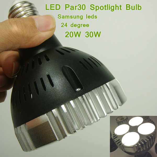 High Power E27 LED Spotlight Bulb 24 Degree 20W 30W for Track Light Fixture, Accent Lighting, Commercial Lighting