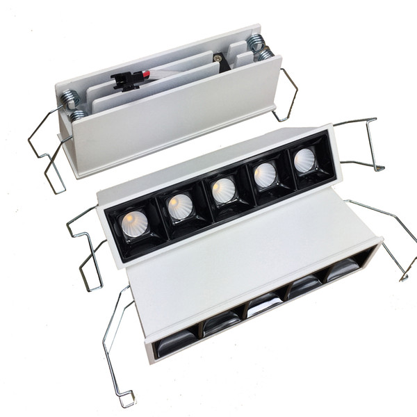 High Contrast High visual comfort Tramless 20W 30W LED Ceiling Linear Lighting Fixutre 2W Units Multi-spotlight with Glare free