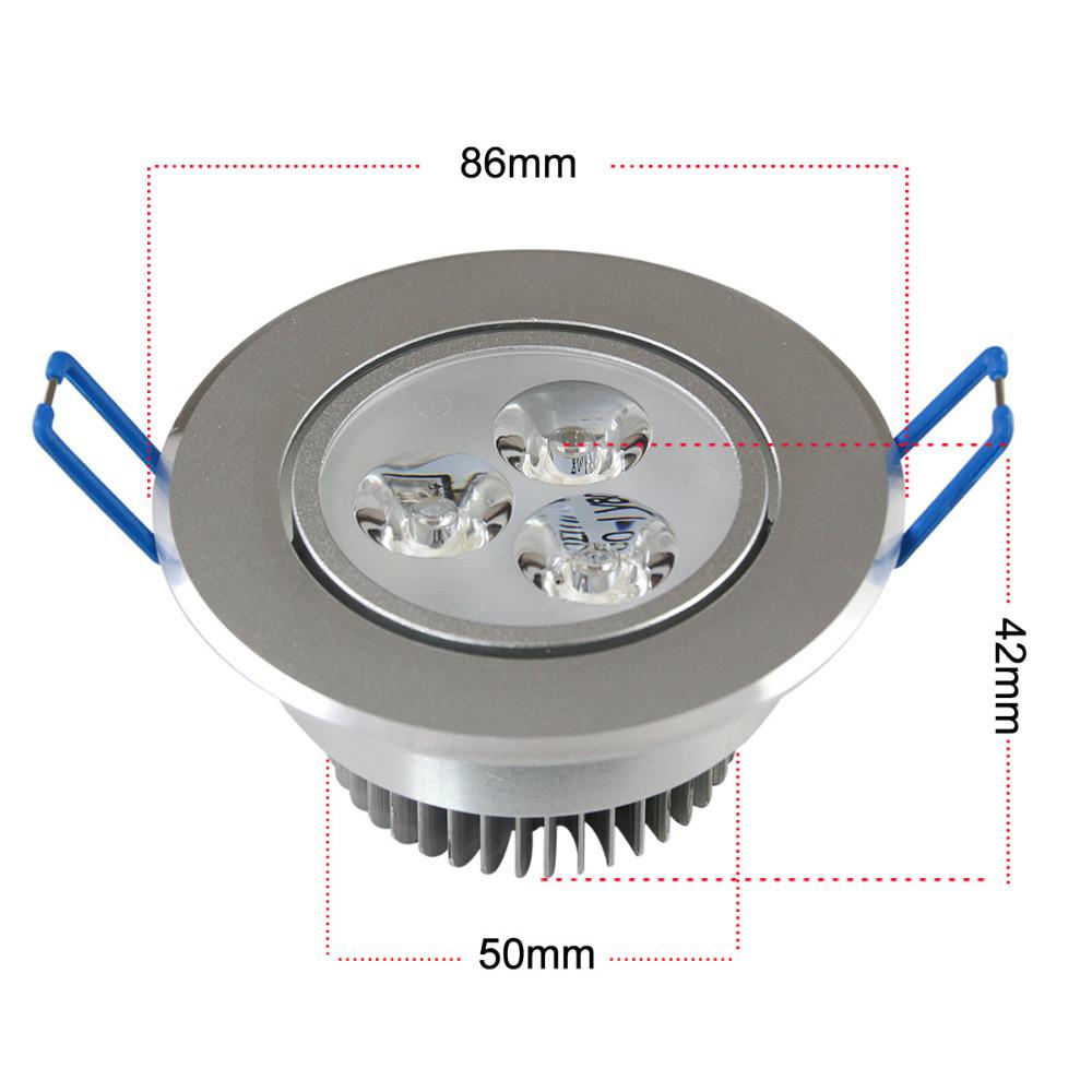 Free shipping free shipping 3W 9w LED ceiling down light Aluminum material110v 220v 230v 240v led downlights cold/warm white High Quality