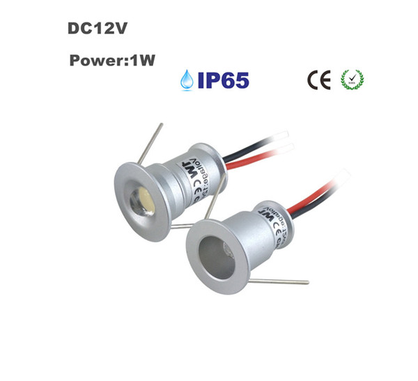 1W Mini LED Ceiling Spotlights, Round Spotlight Downlight DC12V Unput 30D/120D With 15mm Cut Out Furniture Light 9pcs /lot