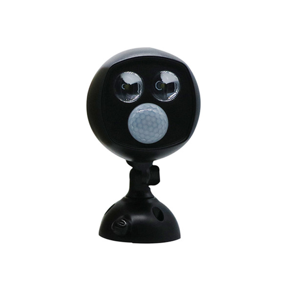 Edison2011 Motion Sensor 2 Led Spotlight Outdoor Garden Street Lighting 3W Battery Powered Security Spot Lamps