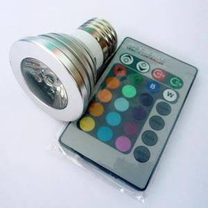 50PCS 3W E27 16 Color 80LM LED RGB Magic Light Bulb with Wireless Remote Control