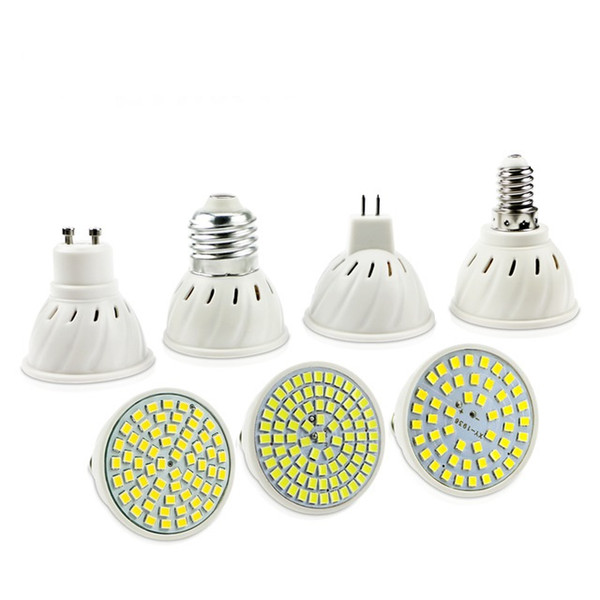 EnwYe E27 E14 MR16 GU10 Lampada LED-Bulb 220V 240V Bombillas LED Lamp Spotlight 48 60 80 LED 2835 SMD Lampara Spot cfl