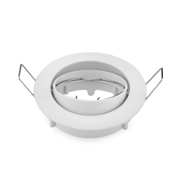 White Rround Recessed Spotlight Mounting Frame MR16 GU10 Base Socket Frame Light Fixture