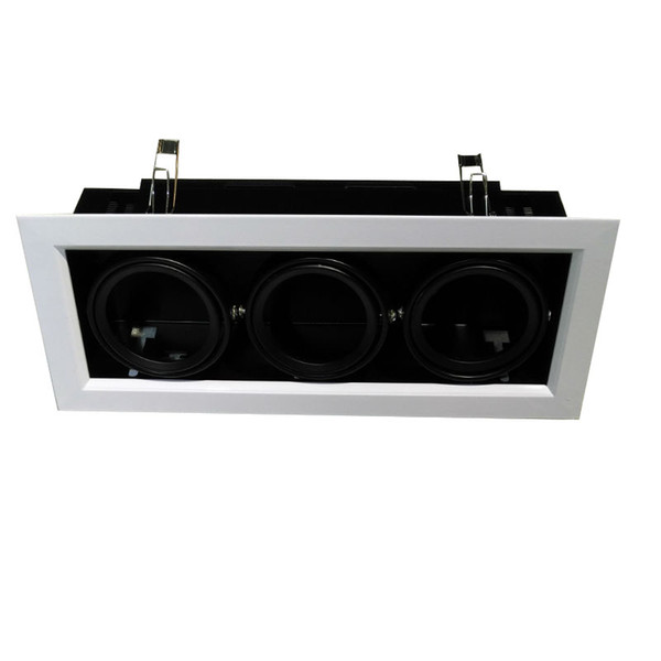 Reccessed downlight fixtures aluminum holders AR70-3 Ceiling Lighting Fixtures 3 heads adjustable 360degree 20pcs/CTY