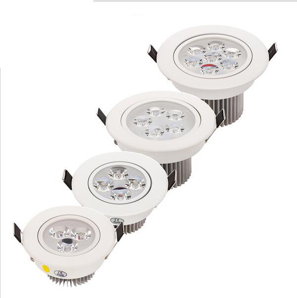 Free shipping 6pcs / lot 3W 5W 7W led Ceiling Light spotlight AC110V 220V dimmer lamp LED downlights LED ceiling lamp Dimmable