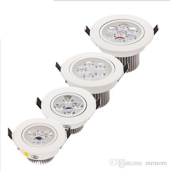 Free shipping 6pcs / lot 3W 5W 7W led Ceiling Light spotlight AC110V 220V dimmer lamp LED downlights LED ceiling lamp Dimmable