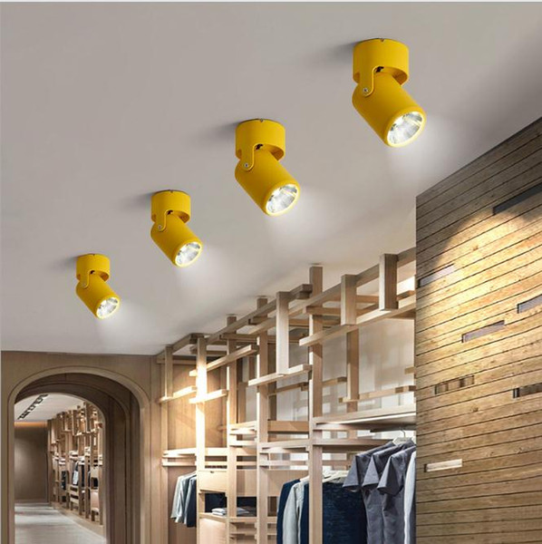 LED surface mounted spotlights macaron universal COB focus light 10w living room background wall suction ceiling picture light