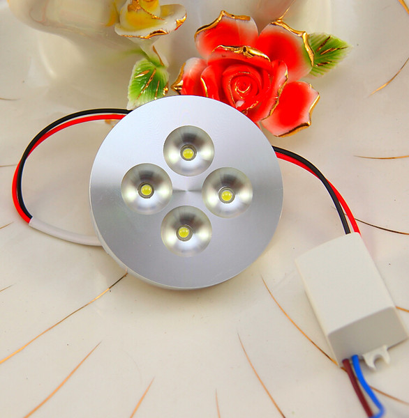 4X1W AC85-265V LED puck light for cabinet showcase display counter bar lights commercial lighting 13mm ultra-thin Aluminum shell 10pcs/lot