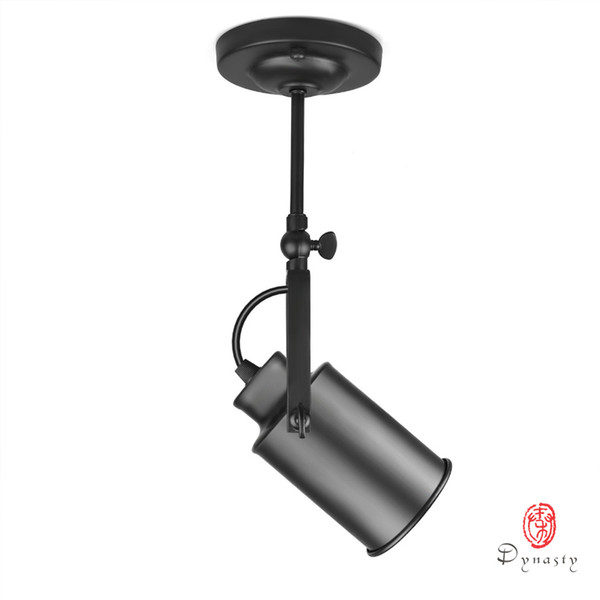 Dynasty Industry Vintage Iron Ceiling Track Spot Light E27 Socket Holder Decorative Cafe Restaurant DIY Fixture Sconce Wall Lamp Free Ship