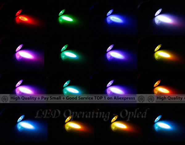 3W GU10 Colorful RGB LED Light Bulb 16Color Changing Spotlight with 24Key IR Remote Controller AC90-264V