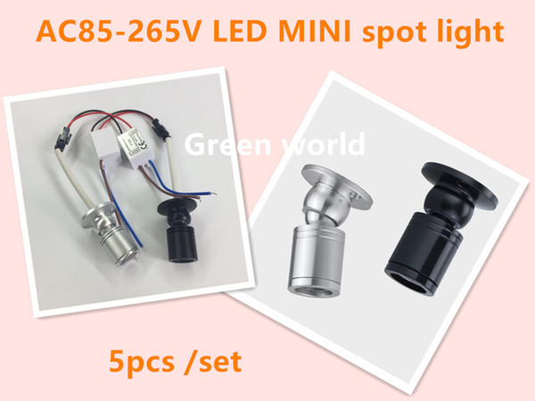 1W/3W led ceiling mounted MINI cabinet spot lamp ,AC85-265V led wall lamp,Jewelry counter light ,mini rotable exhibition lamp,5pcs/set