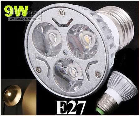 Wholesale - Promotion~Retail High power CREE 9W 3x3W Dimmable E27 Led Light Lamp Spotlight led bulb