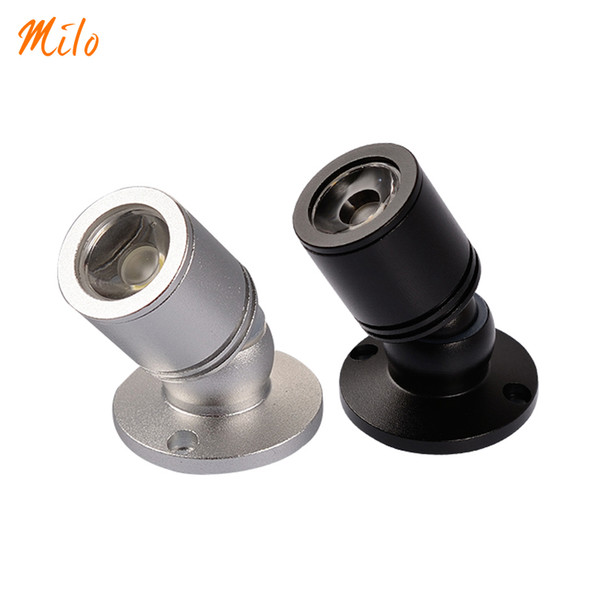 (4pcs/lot) 1W mini LED spotlight, 360 degrees angle adjustable led lamp, cabinet counter showcase decorated, AC85-265V,50/60Hz