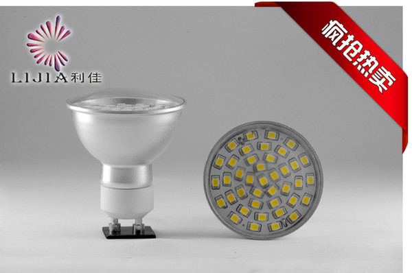 DHL/FedEX free shipping 50pcs Aluminum LED SMD Spotlight 220V GU10 2835 7W LED bulbs corn light warm white