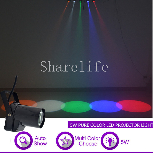Sharelife Mini 5W Multiple Pure Color LED Projector Light DJ Gig Party Home Show Store Background Wedding Stage lighting X-M01