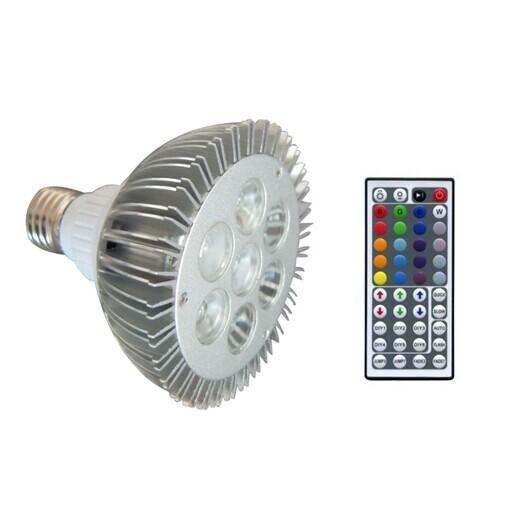 high power 44key Infrared remote rgb 7X1W Par30 led spotlight ac85v/265v used for KTV or Pubs
