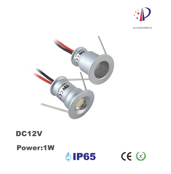 1W Mini Led Cabinet Spotlight DC12V, Downlights With 15mm Cut, Epistar 5050 Chip Recessed Ceiling Spot Lamp 36pcs/lot