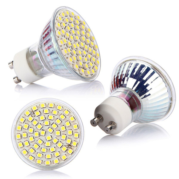 GU10 60 LED 3528 SMD 5W Pure White 6500K Long Service Life Spot Light Bulb Lamp AC 220V For Office Exhibition Home