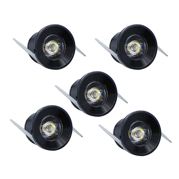 New 1W/3W LED Cabinet Light Mini Led Downlight AC85-265V Spotlight for Kitchen Livingroom Aluminum Black Shell 10pcs/lot