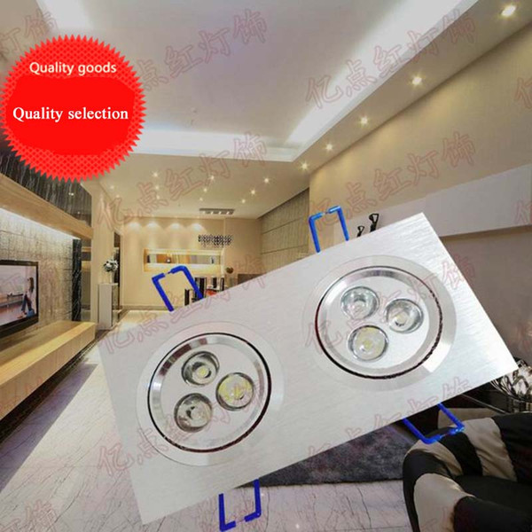 Living Room LED Spotlight Square Downlight 6W LED Grille Light 9W for Supermarket Shopping Mall Clothing Store