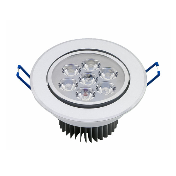 Indoor Recessed Silver Warm White/Cool White 7W LED Downlight LED Spot Light AC85-265V LED Cabinet Light 2PCS/Lot Free Shipping