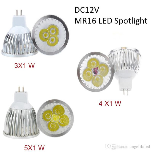 MR16 3W 4W 5W Spotlights with Super Bright High Power Cree LED Spot Light 12V White Bulb Non Dimmable Downlights Repace Halogen Lamp