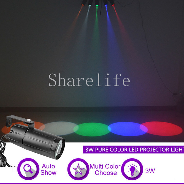 Sharelife 3W Multiple Pure Color LED Mini Projector Light DJ Gig Party Home Show Store Wedding Background Stage lighting X-M02