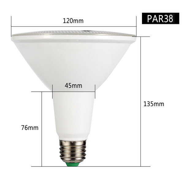 E27 LED Spotlight Bulb 3030 SMD PAR38 18W AC 85-265V Indoor Lamp Light 110V 220V Dimmable