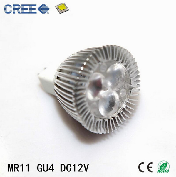 Mr11 LED Light Bulb 35mm Diameter 3w 12v Bright Mini CREE LED Mr11 Spotlight Bulb GU4 LED Lamp Free Shipping