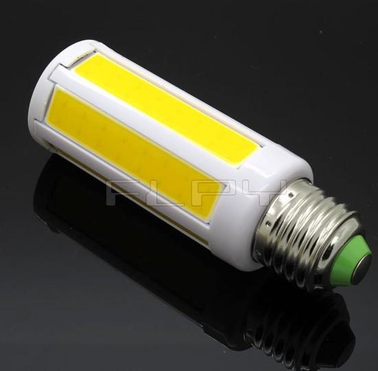 Wholesale -COB Corn Bulb High Lumen 12W SMD LED Light E27|E14 Home Kitchen Lamp High Power 7 Intergrated Chips Free Shipping 10pcs/lot