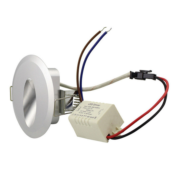Warm white/Cool white Indoor 1W/3W Round Recessed LED Wall Lamp Footlight Aluminum Alloy Corner Light for Pathway Step Stair Basement