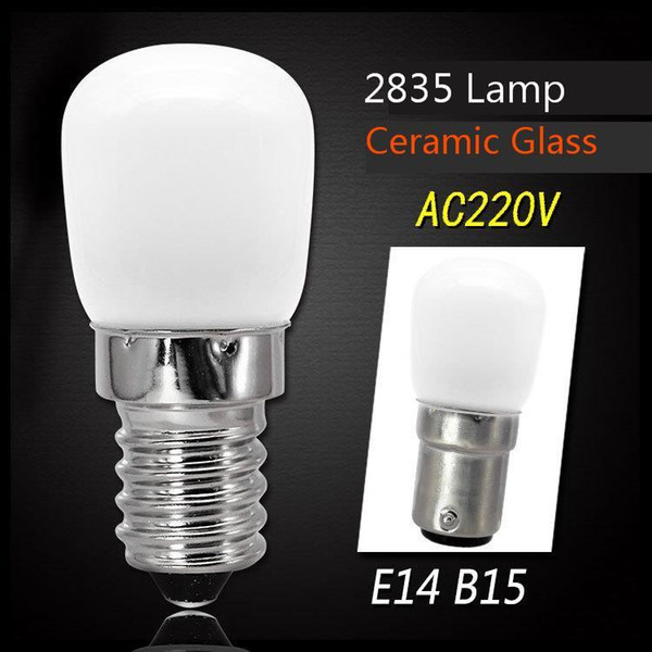 E14 T22 Lamp Ceramics Milk White Glass Cover Bulb Led Energy-saving Refrigerator Lamp Screw Bulb