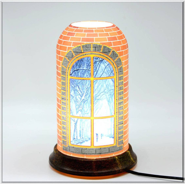 qinyuanPersonalized art table lamp (Window scene 004 series),Support agent delivery