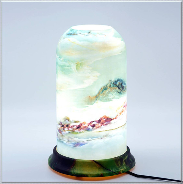 qinyuanPersonalized art table lamp (Marble pattern 005 series),Support agent delivery