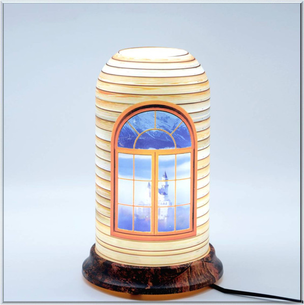 qinyuanPersonalized art table lamp (Window scene 001 series),Support agent delivery