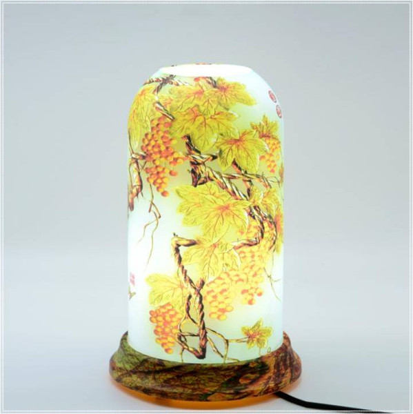 qinyuanPersonalized art table lamp (glass pattern 008 series),Support agent delivery