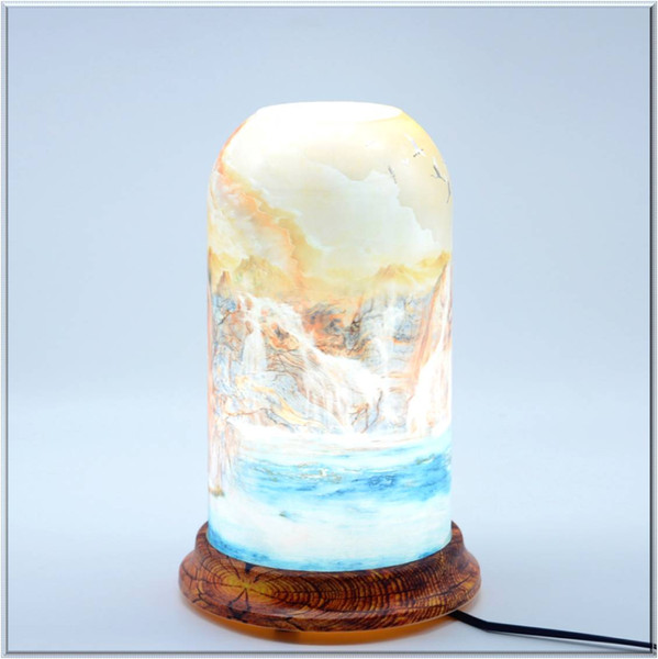 qinyuanPersonalized art table lamp (Marble pattern 004 series),Support agent delivery